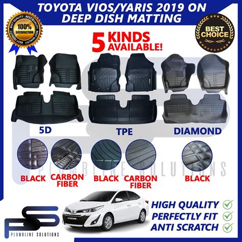 5D TPE Deep Dish Matting For Toyota Vios Prime Gen4 August 2018