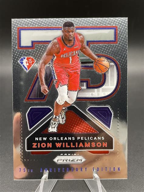 2021 22 Panini Prizm 75th Anniversary Team 13 Zion Williamson Pelicans