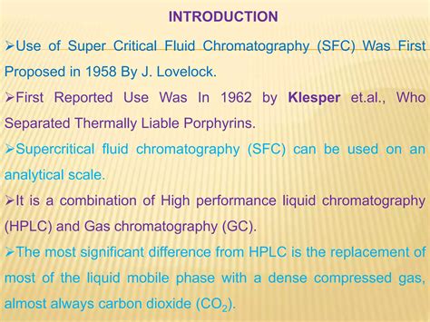 Supercritical Fluid Chromatography PPT