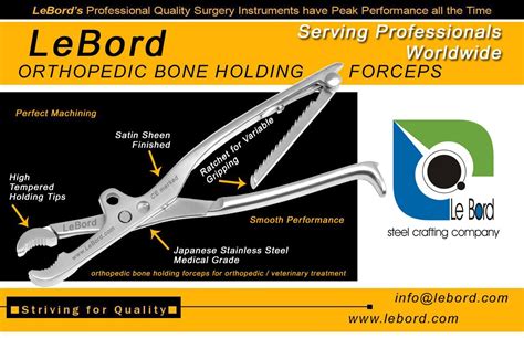 The Lambotte Bone Holding Forcep With Swivel Head And Adjustable Jaw