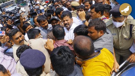 Revanth Reddy Detained During Swear Challenge To KCR YouTube