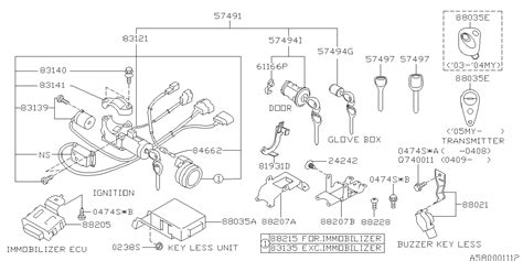 Subaru Forester Ignition Lock Cylinder Ignition Lock Sa