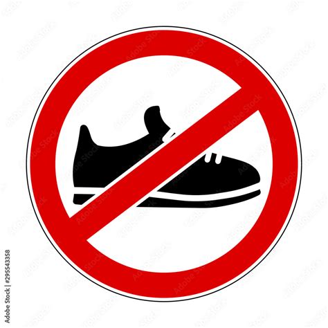 No shoes sign stock vector 素材庫向量圖 Adobe Stock