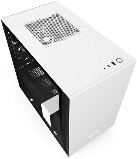 Nzxt Ca H210i W1 H210i Argb Tempered Glass Matte White Steel Mini Itx