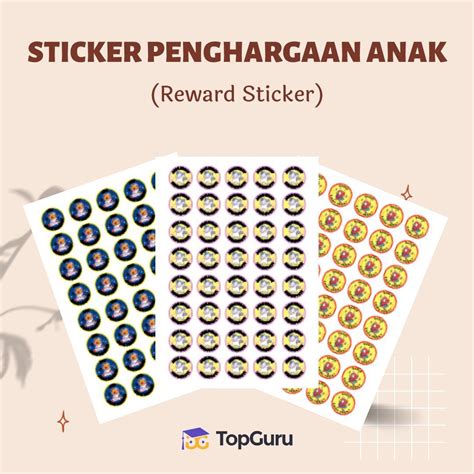 Sticker Penghargaan Anak Reward Sticker Melatih Stiker Disiplin Anak