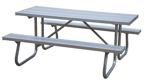 Picnic Table Welded Frame Aluminum Planks Cj Series