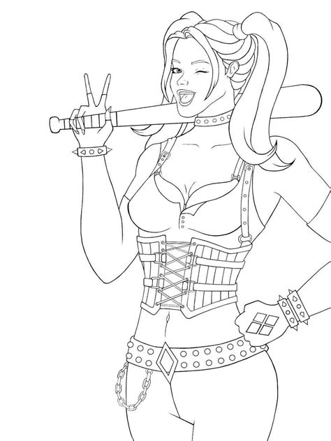 New Harley Quinn Coloring Pages