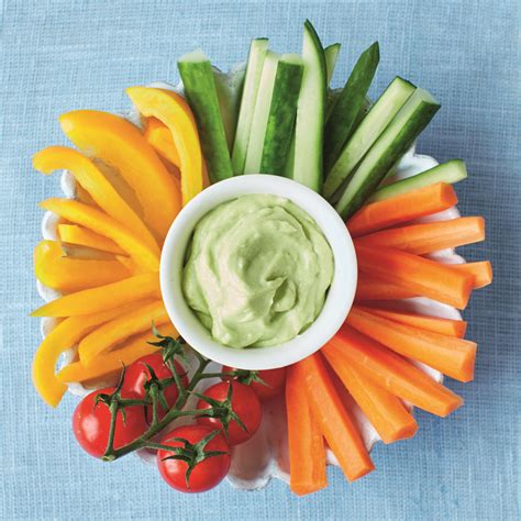 Avocado Yoghurt Dip With Crudites Recipe Recipes From Ocado