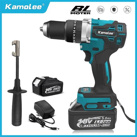 Kamolee Brushless Brushless Electric Impact Drill Torque Grande Chave