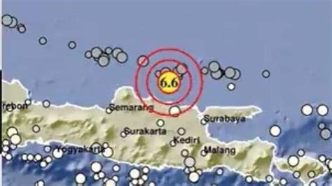 Gempa Terkini Di Tuban Jawa Timur Jumat 14 April 2023 M 6 6 SR