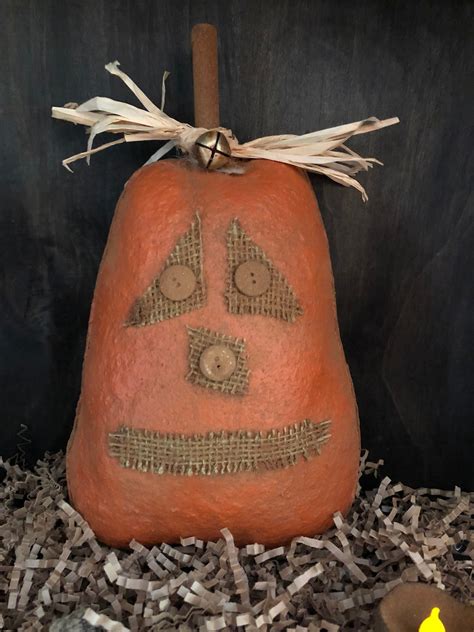 Primitive Jack O Lantern Large Bowl Filler Tuck Etsy