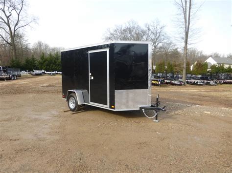 Covered Wagon Black X V Nose Enclosed Cargo Trailer W Ramp New