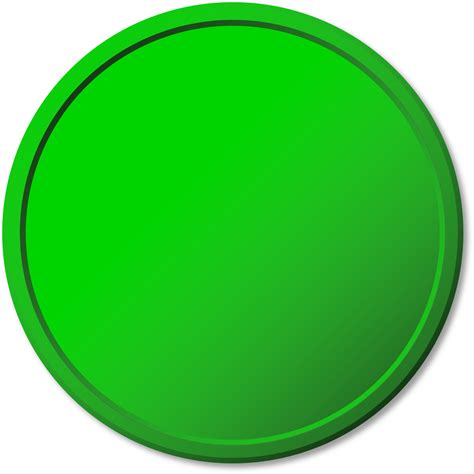 Green Circle Round 3D Button (PNG Transparent) | OnlyGFX.com