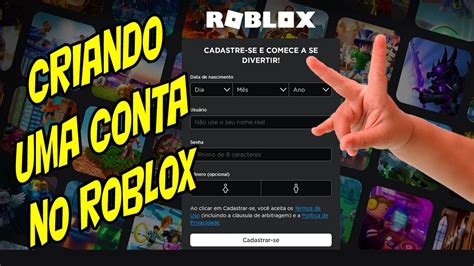 Como Criar Uma Conta No Roblox Youtube