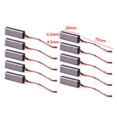 10x Carbon Brushes Wire Generator Generic Electric Motor Brush 45x65x20mm 728360632371 Ebay