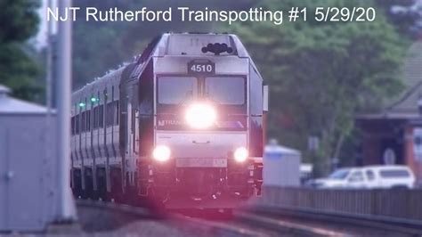 Njt Rutherford Trainspotting 1 52920 Bergen County Line Youtube