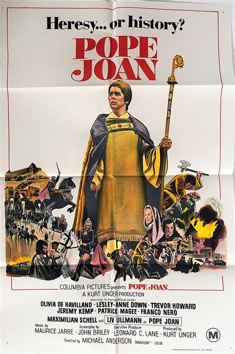 Lot Pope Joan 1972 Starring Olivia De Havilland Lesley Anne Down