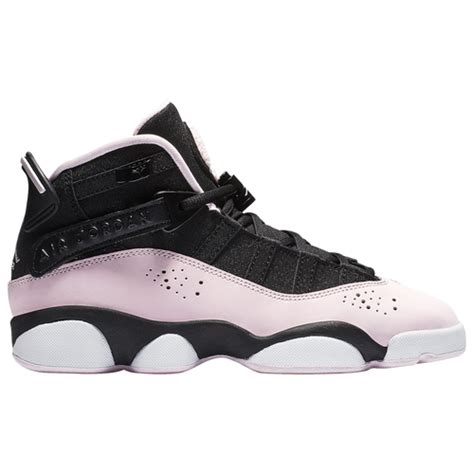 Jordan 6 Rings - Girls' Grade School - Basketball - Shoes - Black/Pink ...