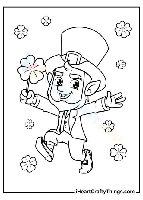 Leprechauns With Fourleaf Clover Worksheet