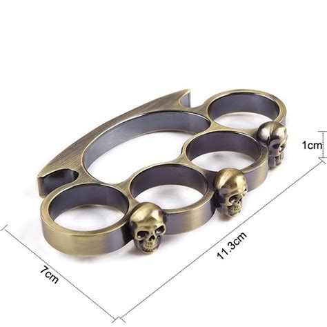 2017 Self Defense Skull Brass Knuckle Dusters Personal Security Knuckle Duster For Women Men