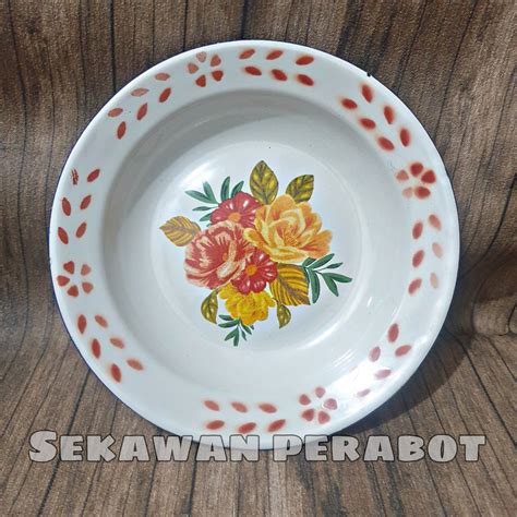 Jual Piring Seng Cantik Motif Jadul Piring Enamel Shopee Indonesia