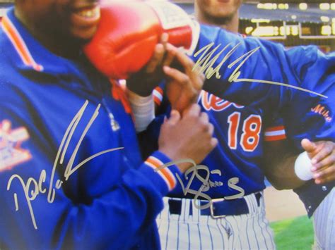 Dwight Gooden Darryl Strawberry Mike Tyson Signed Mets 16x20 Photo