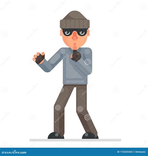 Car Thief Cartoon People Characters Illustration