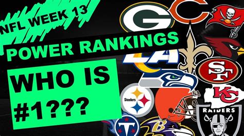 Nfl Week 13 Power Rankings Nfl Power Rankings Youtube