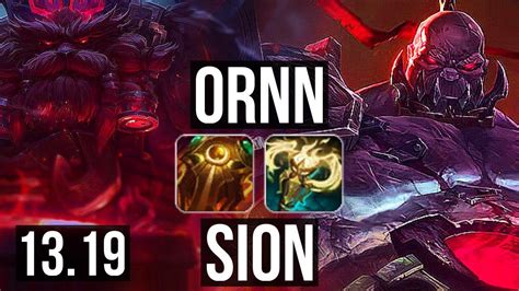 Ornn Vs Sion Top 400 Games 5 3 13 900k Mastery Euw Master 13