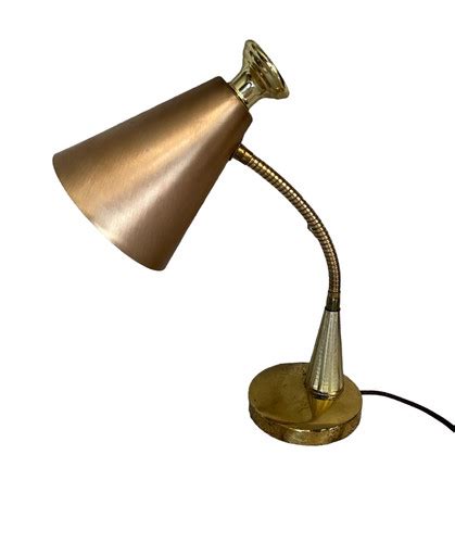 MCM Cone Gooseneck Desk Lamp / Mid Century Atomic Lamp | Empty Nest Vintage