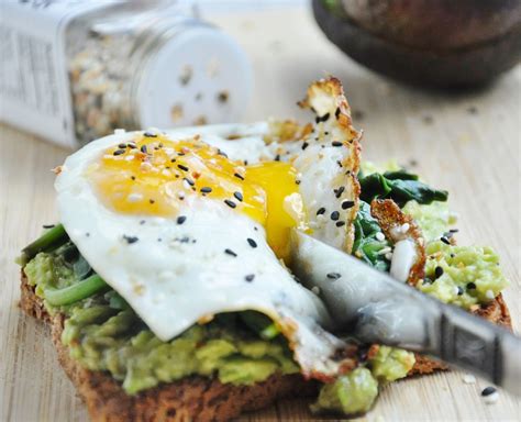 Avocado Toast With Spinach And Egg Healthy Dairy Free Gf Option