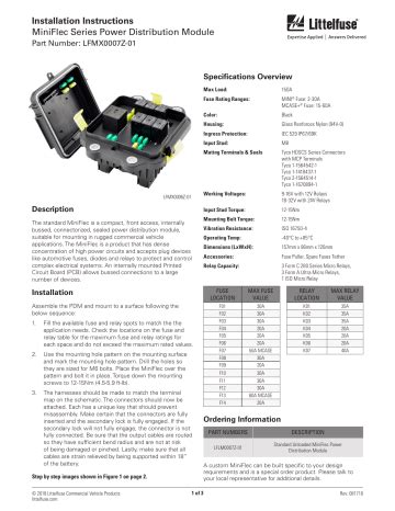 Littelfuse Miniflec Series Installation Sheet Manualzz