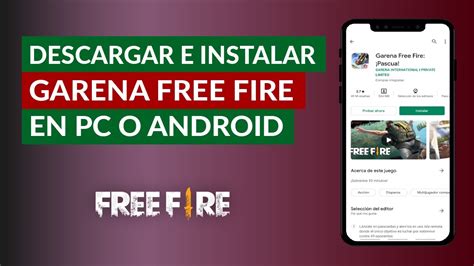 C Mo Descargar E Instalar Garena Free Fire En Mi Pc O Android Youtube