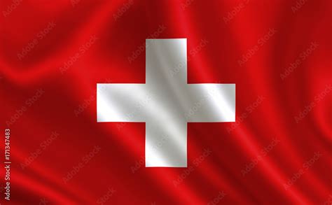 Swiss flag. illustration of Swiss flag. Official colors and proportion ...