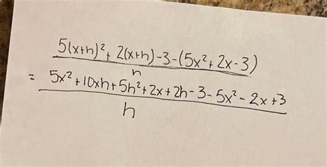 Solved 5 X H 2 2 X H −3− 5x2 2x−3