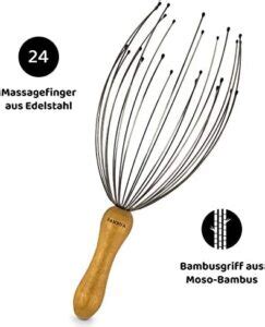 BAMBUA Kopfmassage Spinne Mit 24 Fingern Bambusgriff Hergestellt