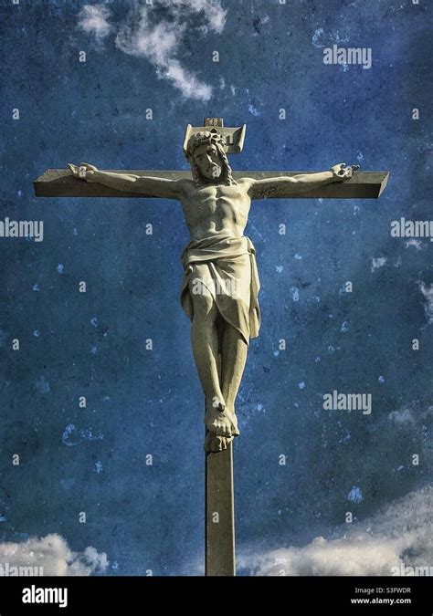 Sculpture of Jesus Christ crucified Stock Photo - Alamy