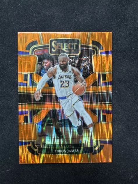 2023 24 SELECT LEBRON James Orange Flash Prizm Concourse Los Angeles