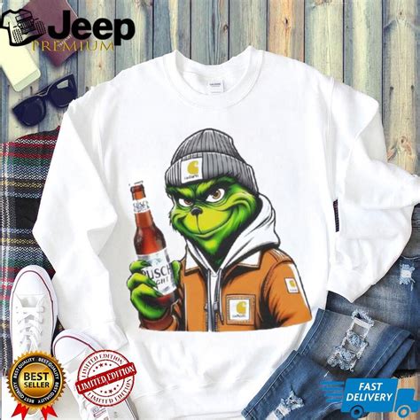 Grinch Drinking Beer Busch Light T Shirt Teejeep