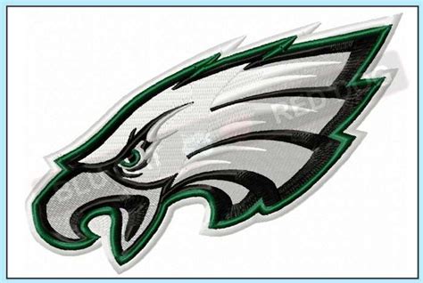 Philadelphia Eagles Embroidery Design ⋆ 4 Sizes ⋆ Blu Cat Red Dog