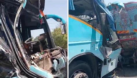 Accident On Mumbai Pune Highway Shivneri Bus Collides With Tanker Near