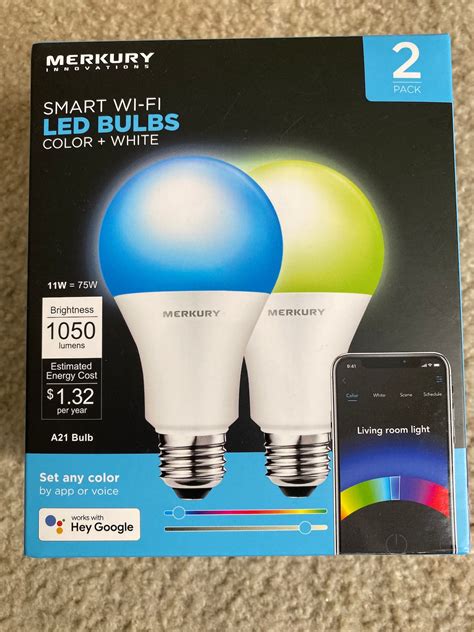 Merkury Innovations Smart Wifi Led Bulbs Colorwhite W Etsy