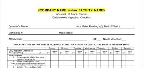 Forklift Inspection Checklist First American Safety