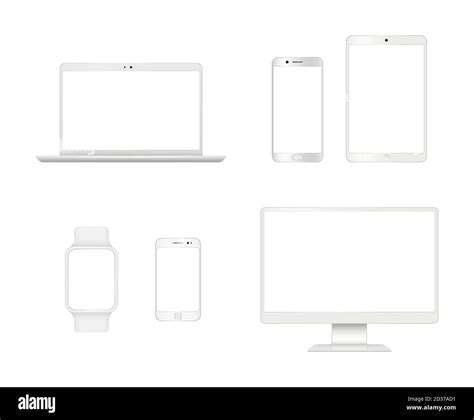 Computer Devices Mockup Smartphone Laptop Tablet Monitor Display