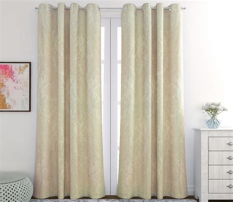 Buy Room Darkening Abstract Pattern Polycotton 2 Piece Door Curtain