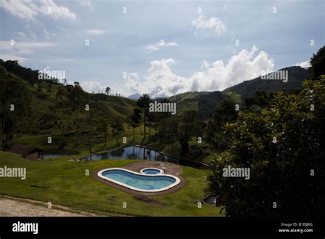 swimming pool in the countryside Stock Photo - Alamy