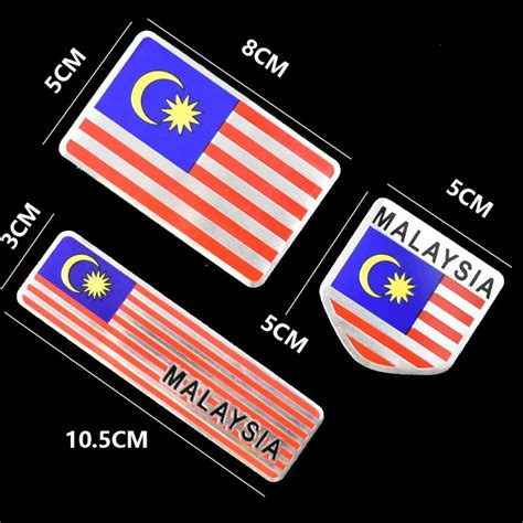 Aluminium Bendera Malaysia Sticker Logo For Car Body Decorative Shopee Malaysia