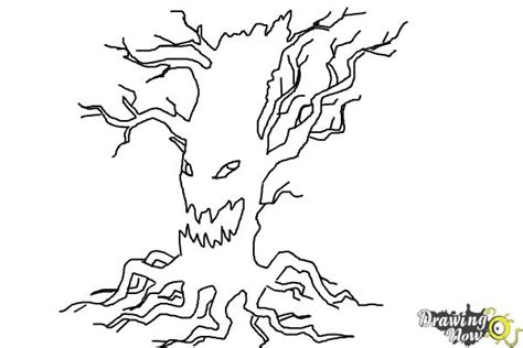 How To Draw A Scary Tree Drawingnow