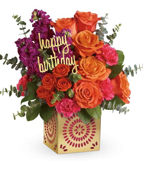 Birthday Sparkle Birthday Flowers Bouquet Happy Birthday Flower