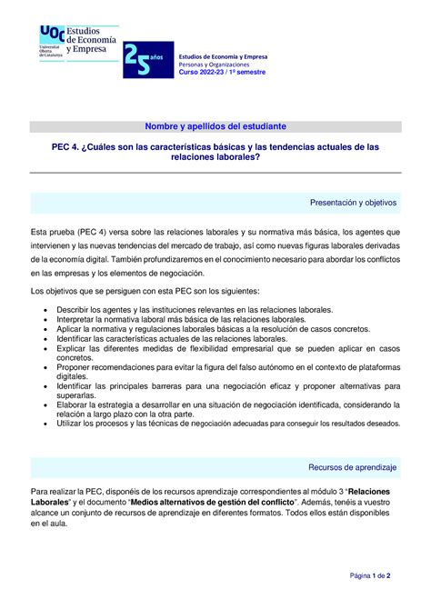 Soluci N Pec Estudios De Economia Y Empresa Personas Y